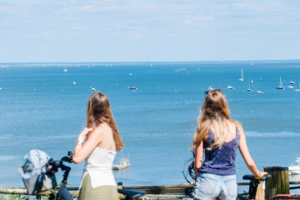 La vue depuis la Pointe des Chevaux sur le Bassin et les plages est magnifique !