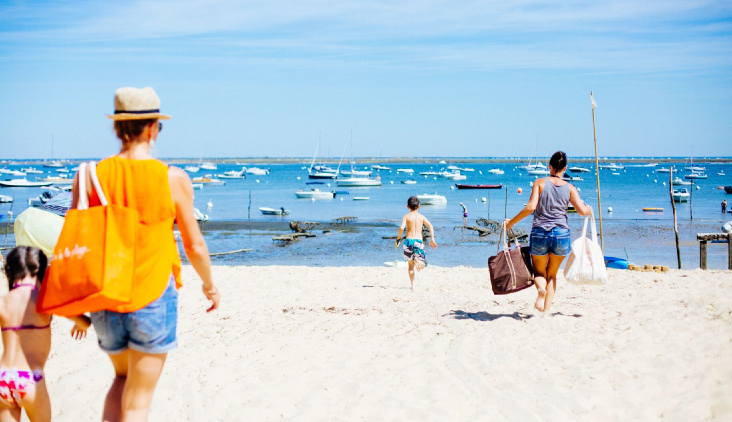 La plage de l'Herbe est sans doute la plus familiale de Lège-Cap Ferret !