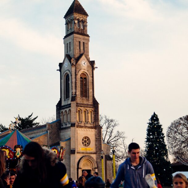 L'église du centre de Lège-Cap Ferret en hier.