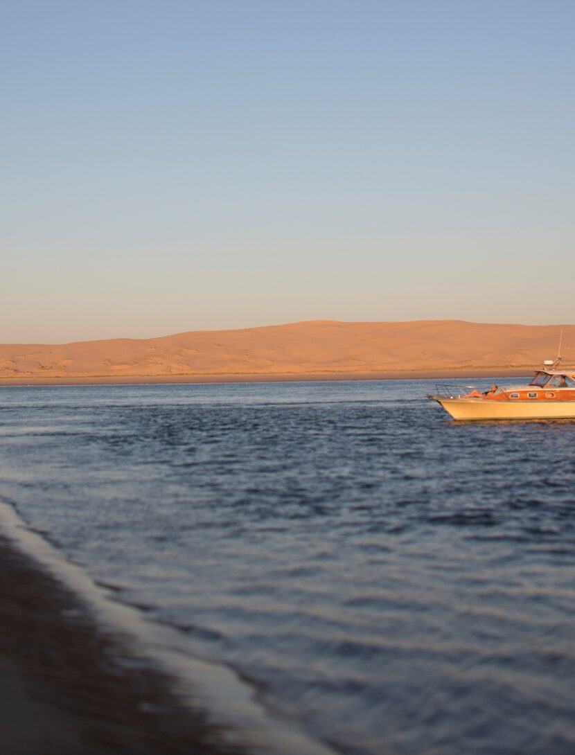 Un coucher de soleil sur le banc d'arguin.