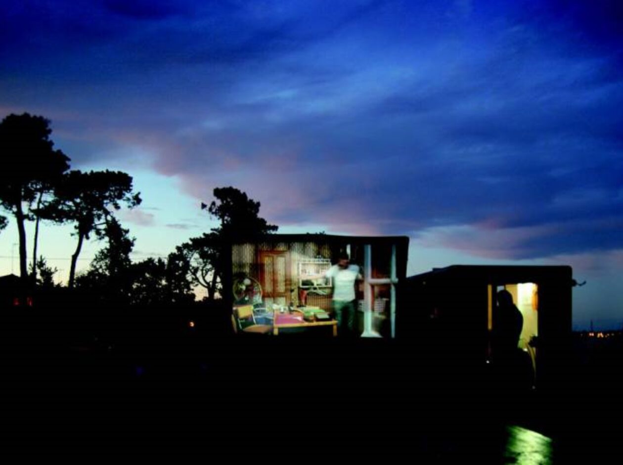 Cinéma en plein air.