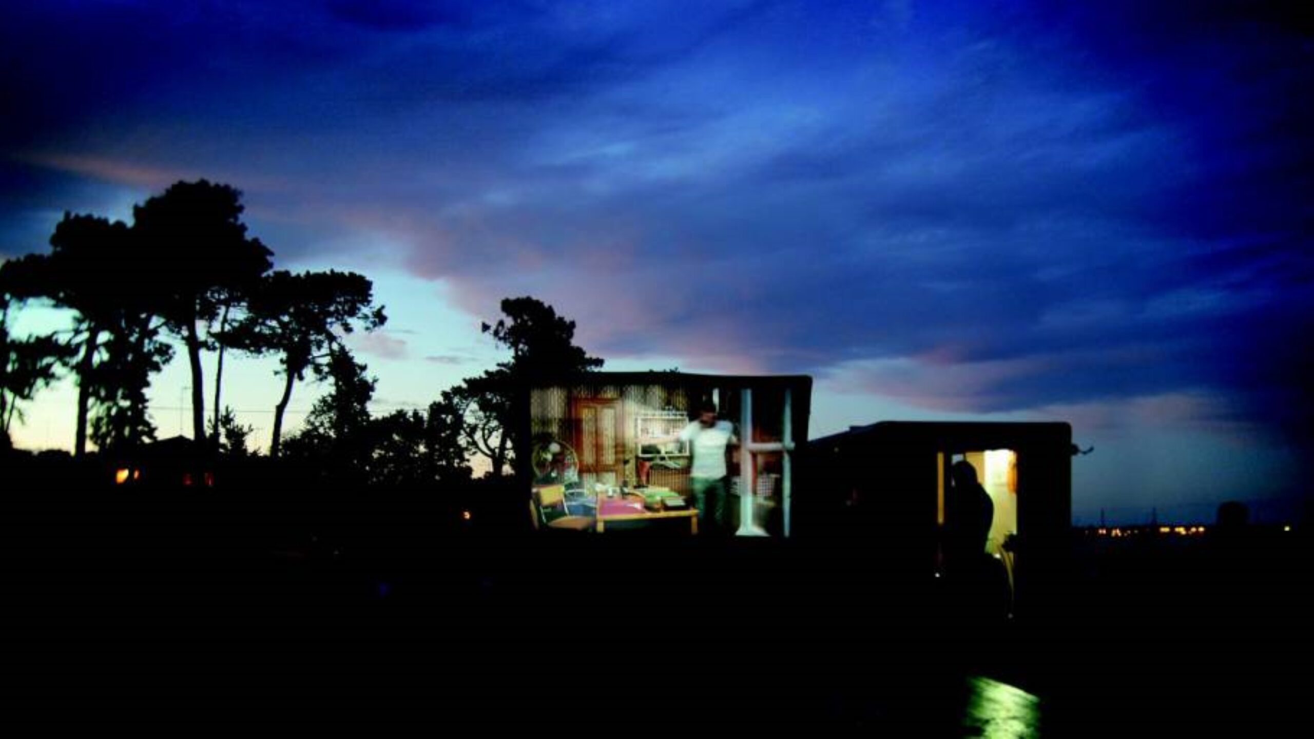 Cinéma en plein air.